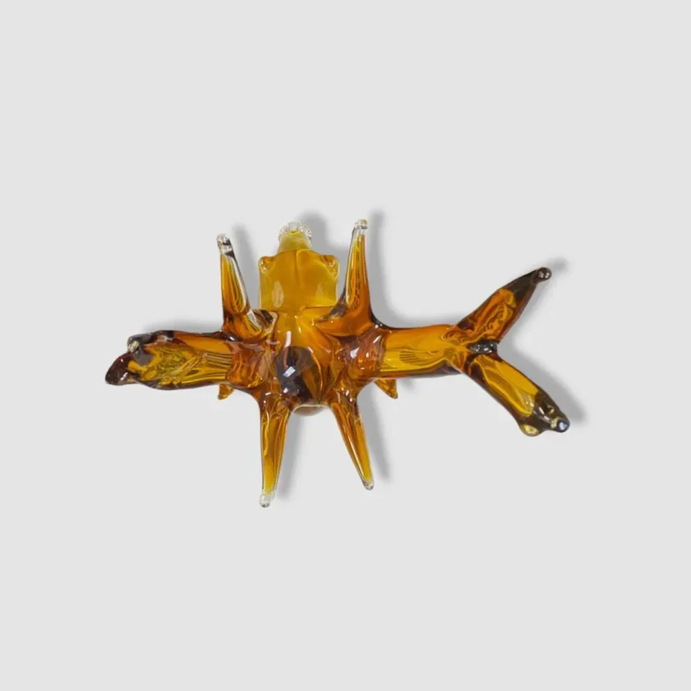Dale Tiffany Orange Reindeer Art Glass Sculpture